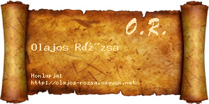 Olajos Rózsa névjegykártya