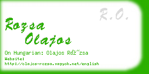 rozsa olajos business card